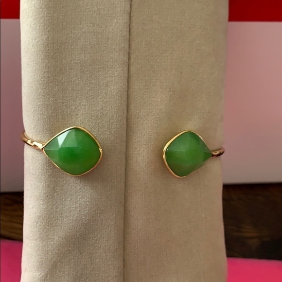 Stella & Dot Green Stone Serenity Cuff Bracelet - Picture 2 of 3